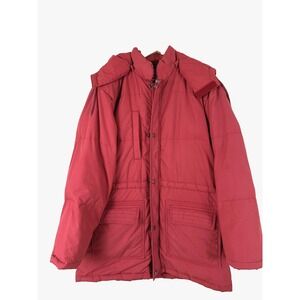 VTG Evan Picone Womens Parka Puffer Down Size M Hood Outdoor Winter Warm Coat